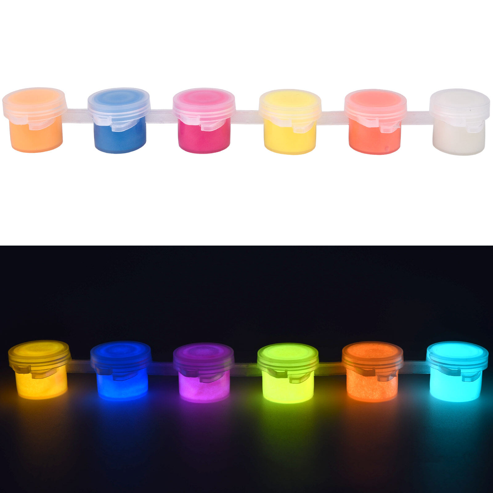 Bộ 6 Màu Sơn Huỳnh Quang Acrylic Phát Sáng Trong Bóng Tối Để Vẽ Tranh Nghệ Thuật Thủ Công Graffiti - Vật Liệu Nghệ Thuật Tự Làm