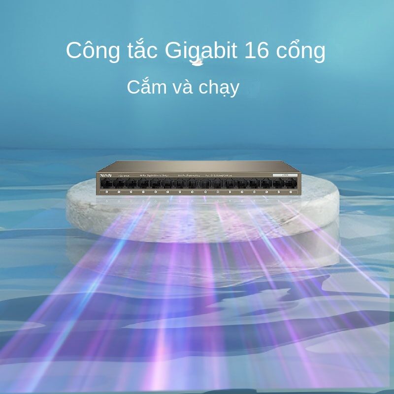 Tenda 16 cổng Gigabit chuyển đổi 10/100/1000Mbps Máy tính để bàn chuyển đổi Hub Mạng đầy đủ/half duplex teg1016m VLAN Ethernet chuyển đổi