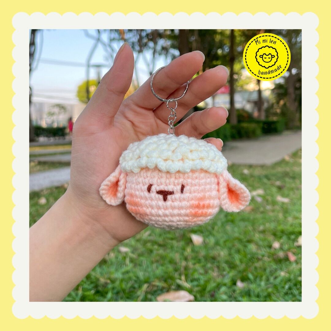 [mimi_len29] Móc khoá đầu cừu trang trí
