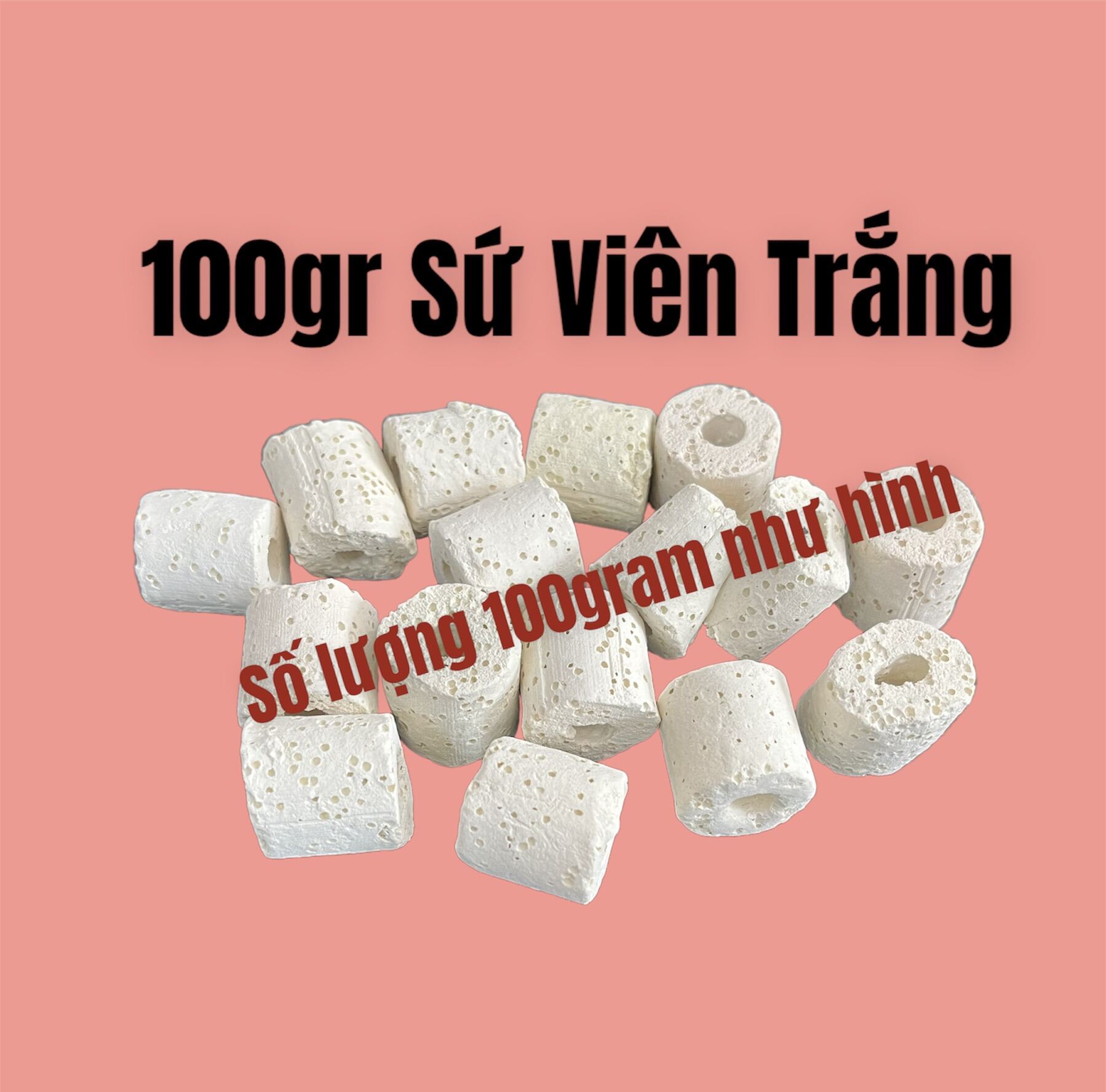 Sứ lọc nước bể cá vật liệu lọc hồ cá cảnh 100gram