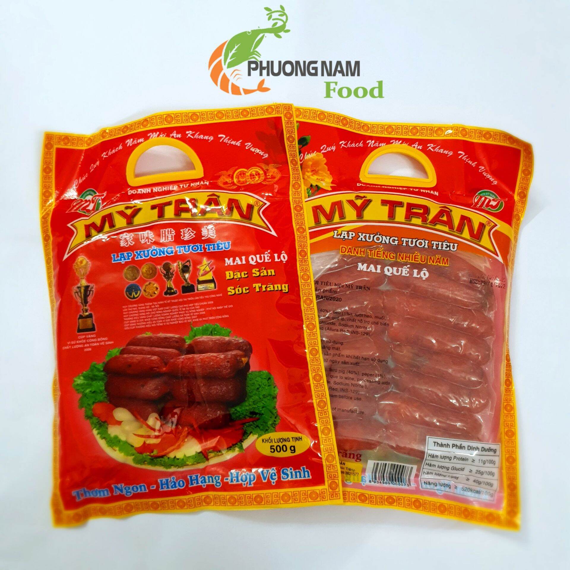 Lạp xưởng mai quế lộ, hiệu mỹ trân nổi tiếng, đặc sản sóc trăng, atvstp
