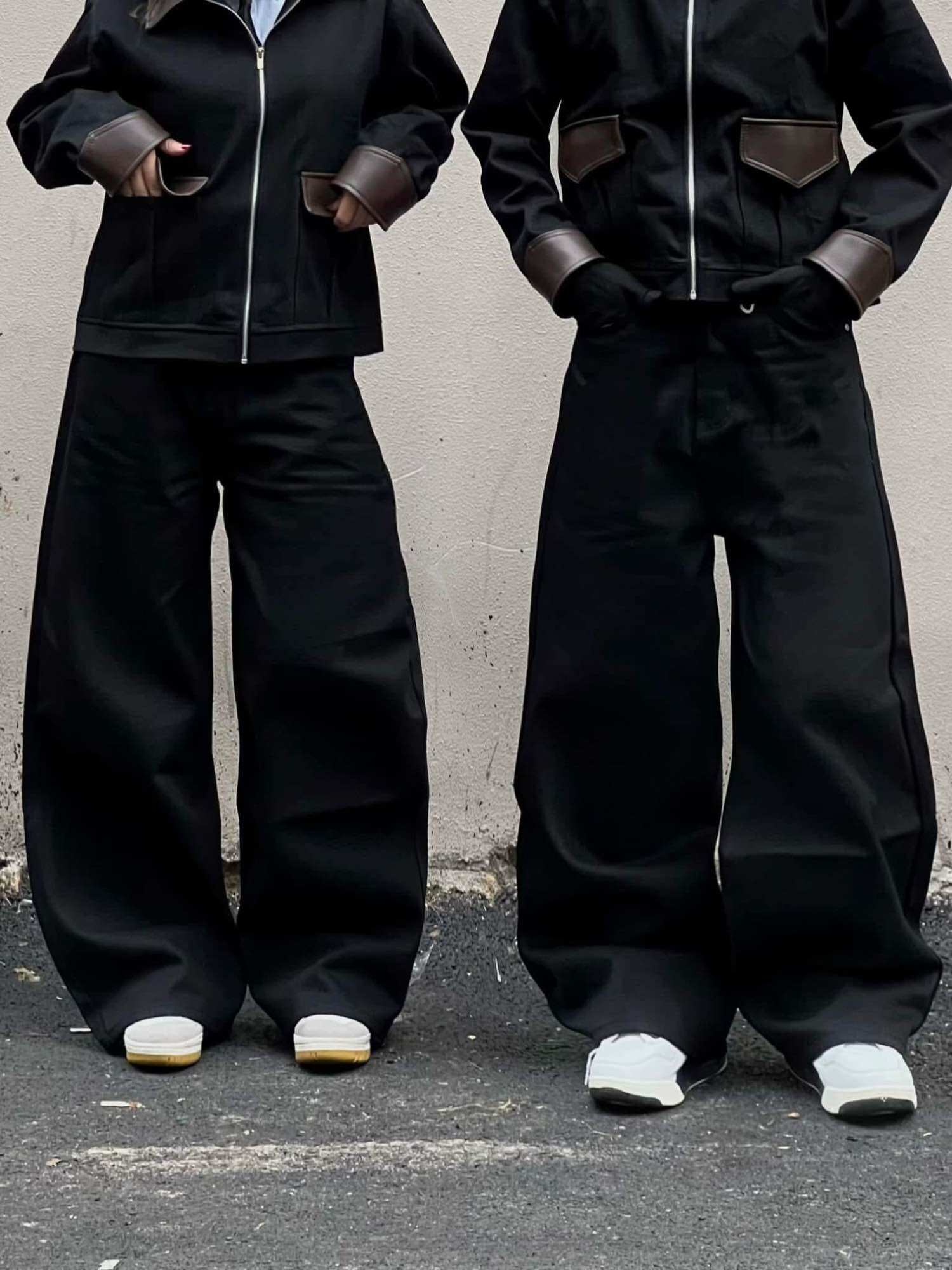 Quần dài jean ống rộng Unisex 005