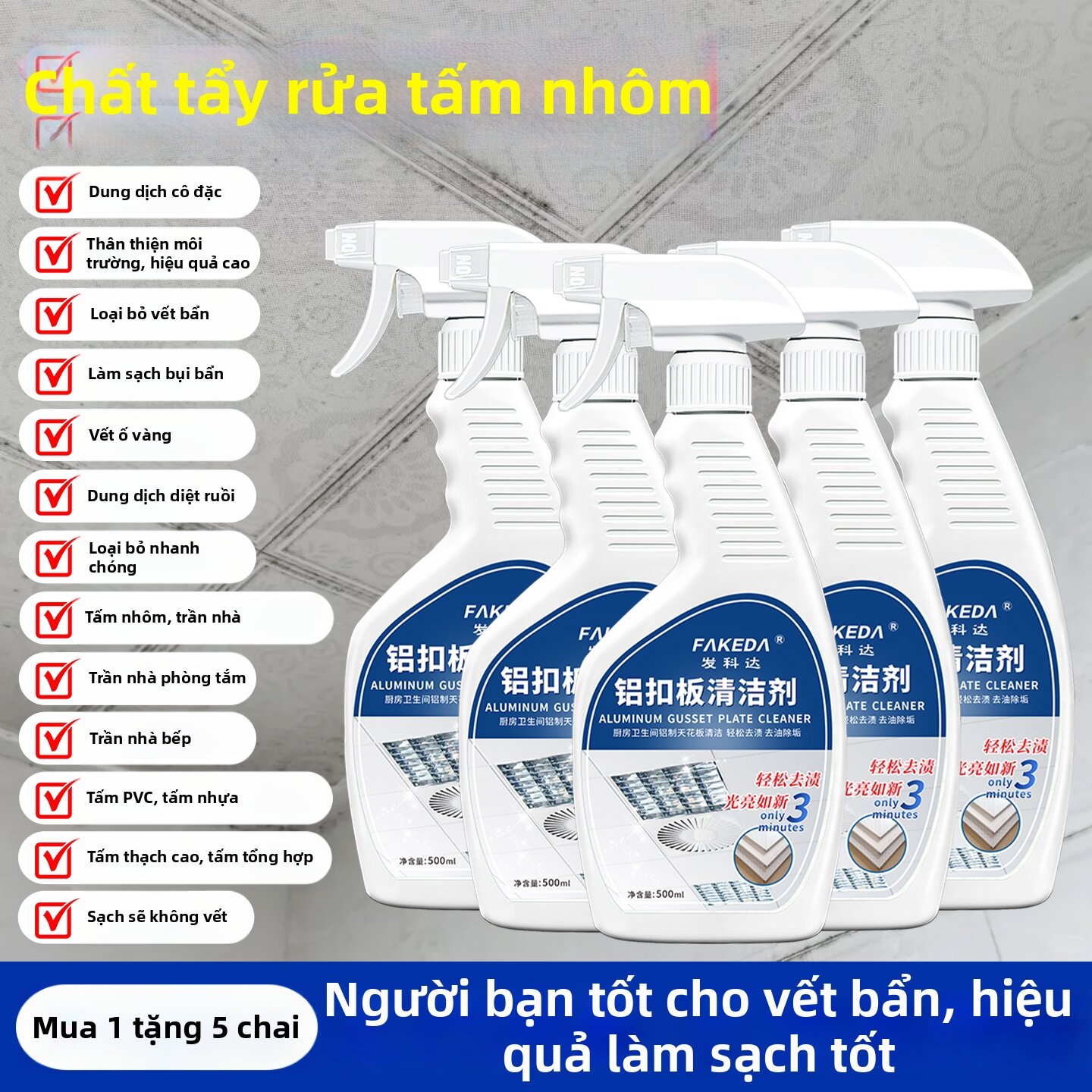 FAKEDA | Dụng Cụ Làm Sạch Trần Nhà Chuyên Dùng