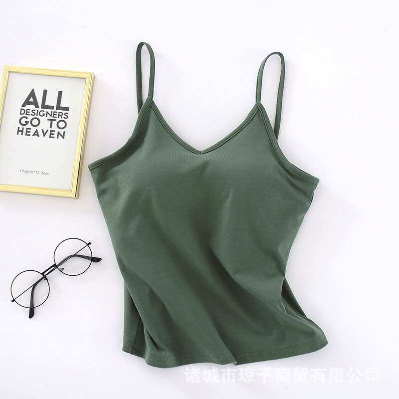 Áo 2 dây nữ có mút ngực , áo 2 dây thun chẩ đẹp