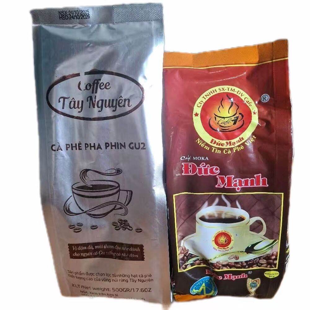 Strong German Film-Style Coffee Combo + Tay Nguyen Coffee Gu2 Mix, Specially Blended with a Rich, Aromatic, Fatty, Sweet and Light Taste from Premium Pure Coffee Beans.