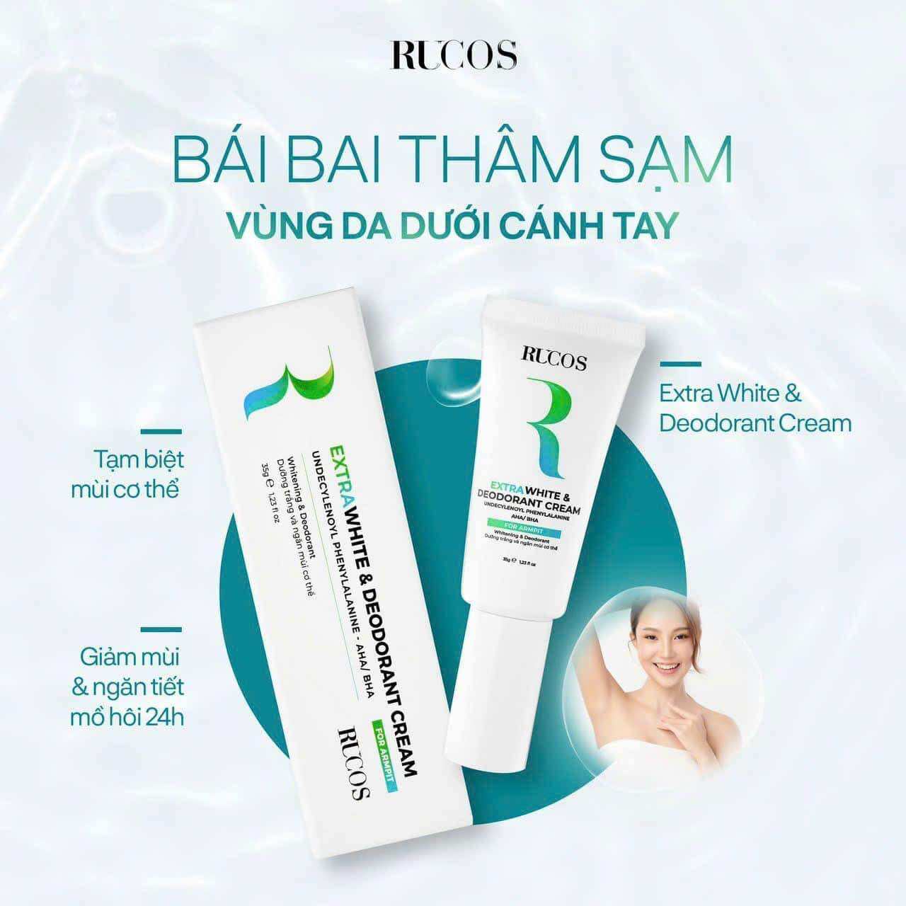 [Kem trắng nách khử mùi] Extra White & Deodorant - Rucos