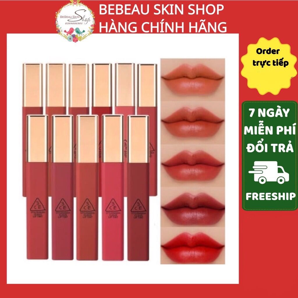 Son kem 3ce Cloud Lip Tint  Son 3CE Mịn Nhẹ Như Mây Macaron Red Needful Immanence Live A Little  Peach Tease