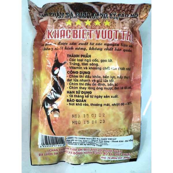 cám chim chào mào siêu căng lửa 200gr- bộ 3 phép thuật