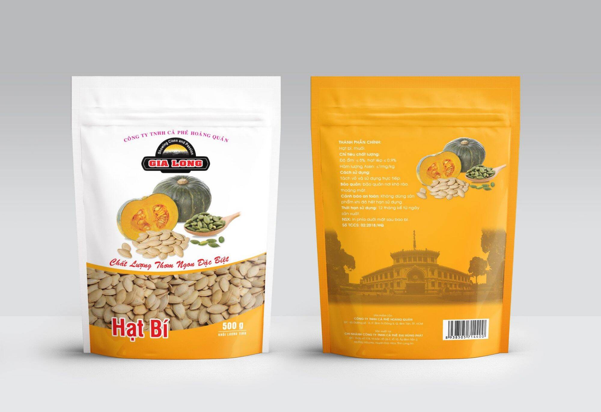 Hạt bí gia long loại 1 gói 500g