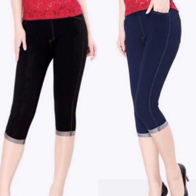 Quần legging ngố - lửng giả jeans/thời trang/hàng xuất dư