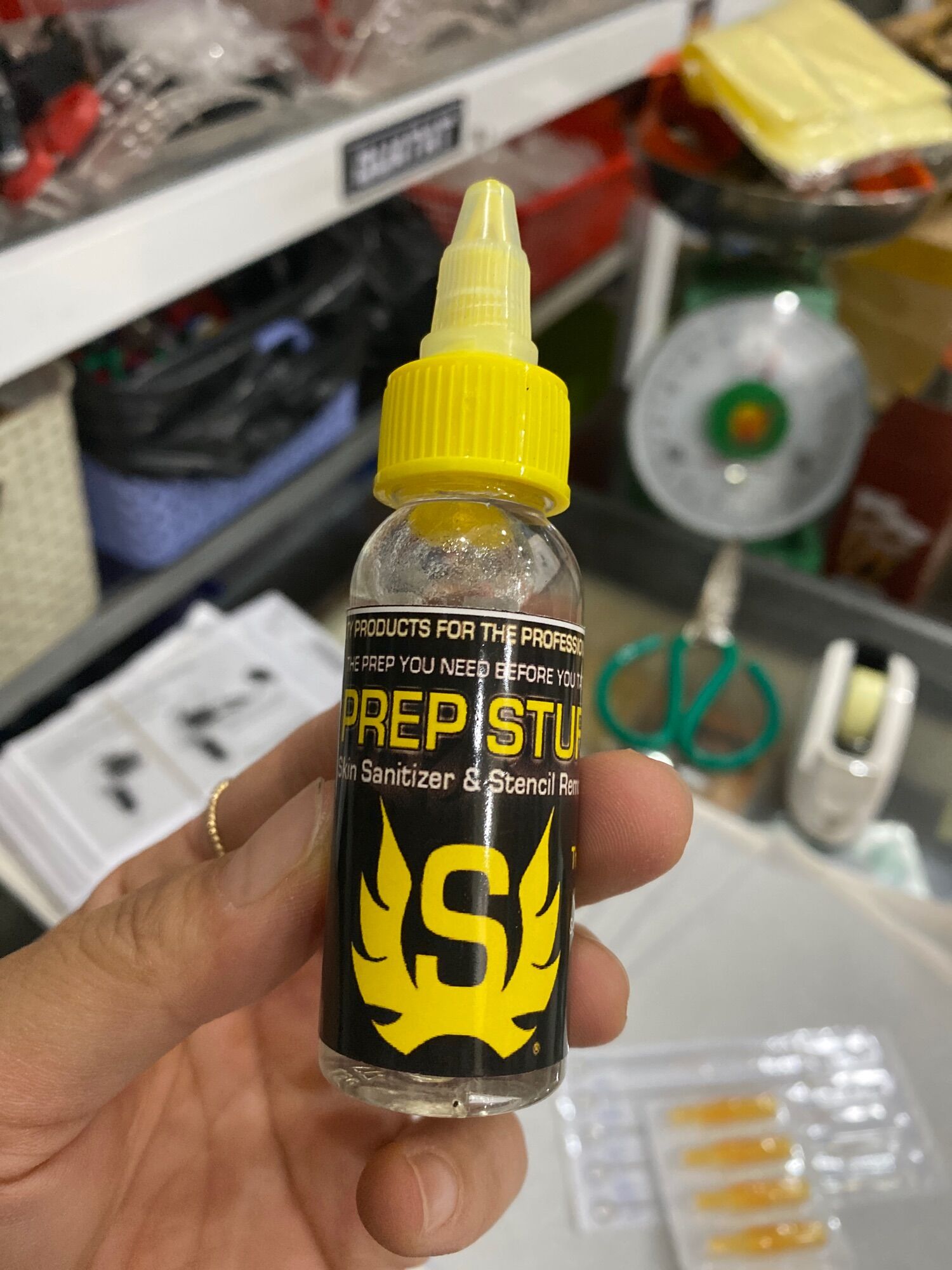 Gel scan S vàng siêu bám 30ml,chai to rót lẻ
