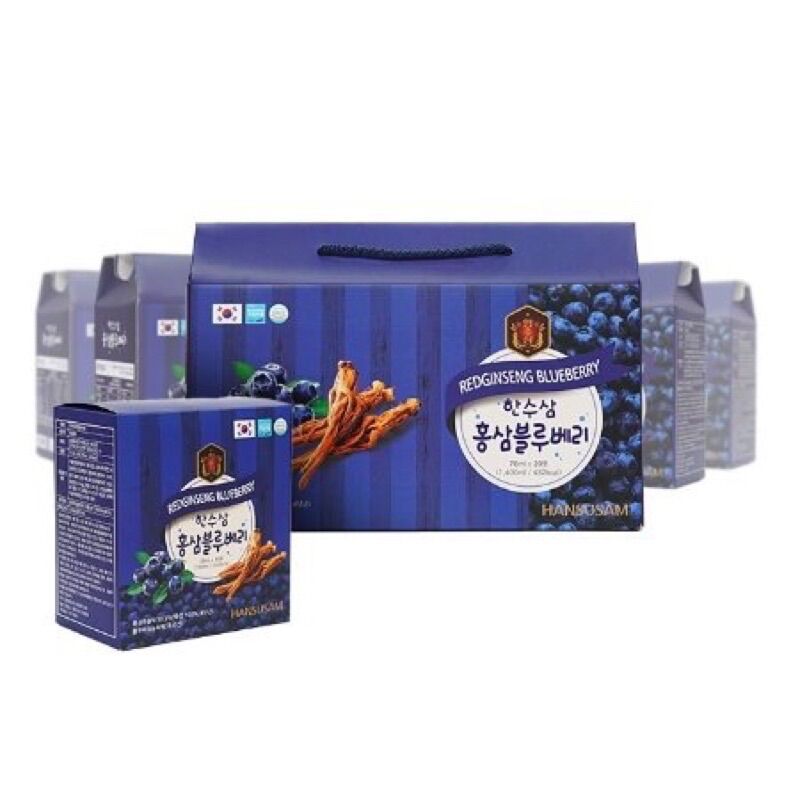Nước hồng sâm việt quất hàn quốc 20goi x70ml