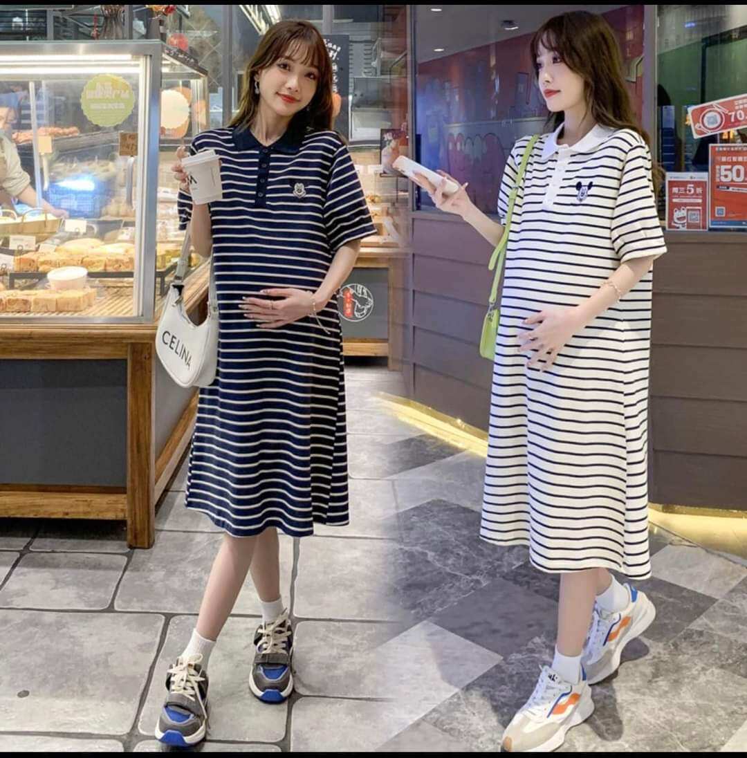 Váy bầu bigsize dáng kẻ trẻ trung,năng động