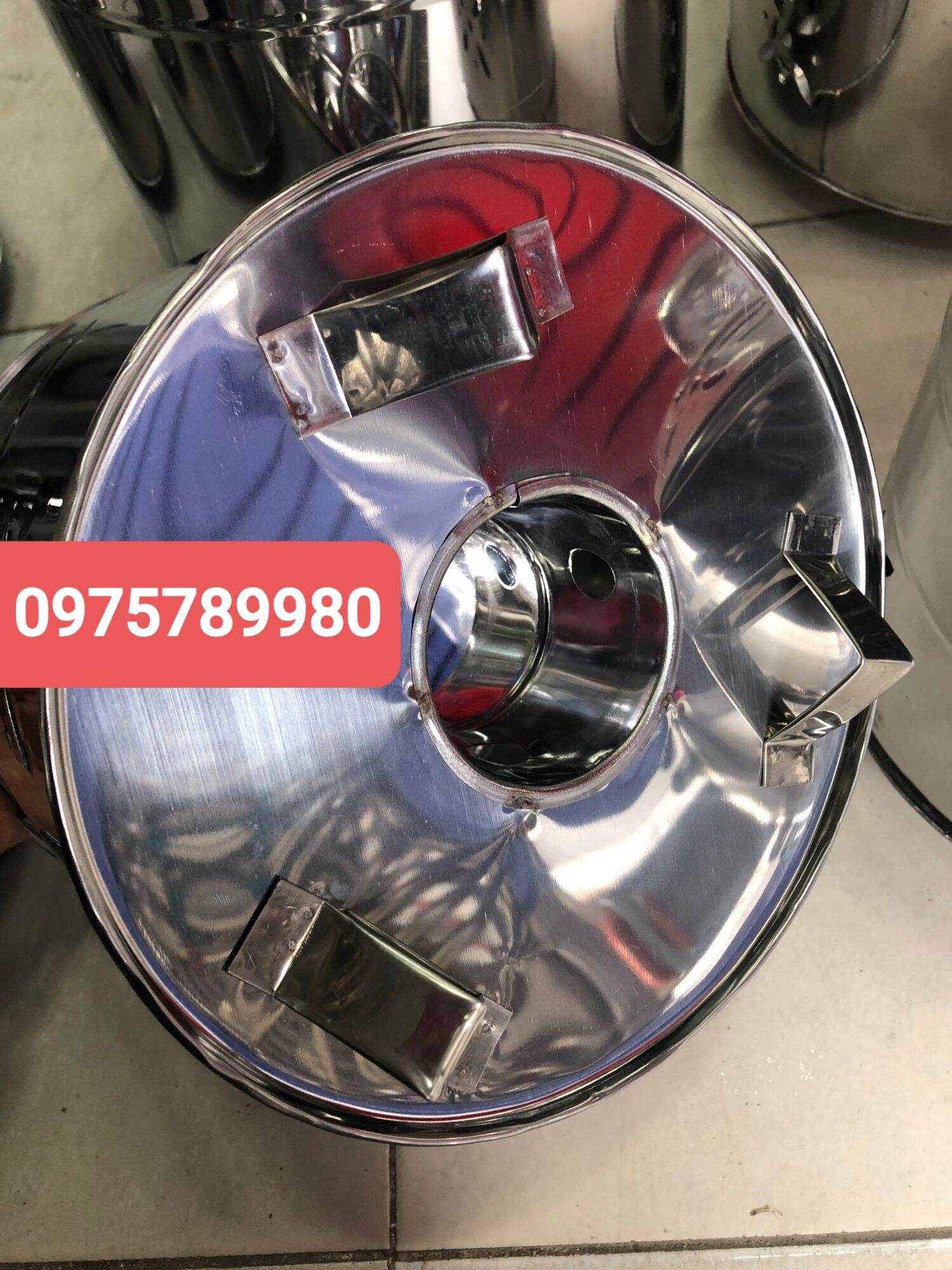 Thùng Đốt Vàng Mã Inox Có Nắp Đậy Nhiều Size