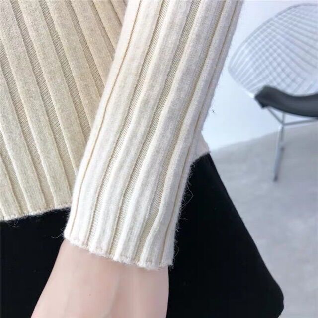 Áo len lông cừu cổ 3 phân mềm mại