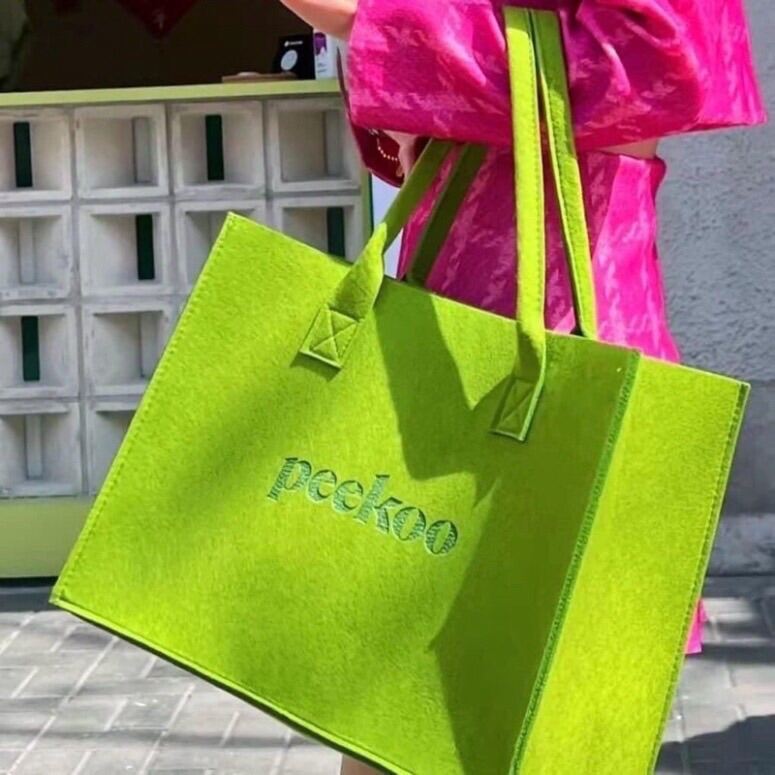 Túi Xách PEEKOO Xanh Lá hot trend siêu đẹp đi du lịch đi biển sang chảnh