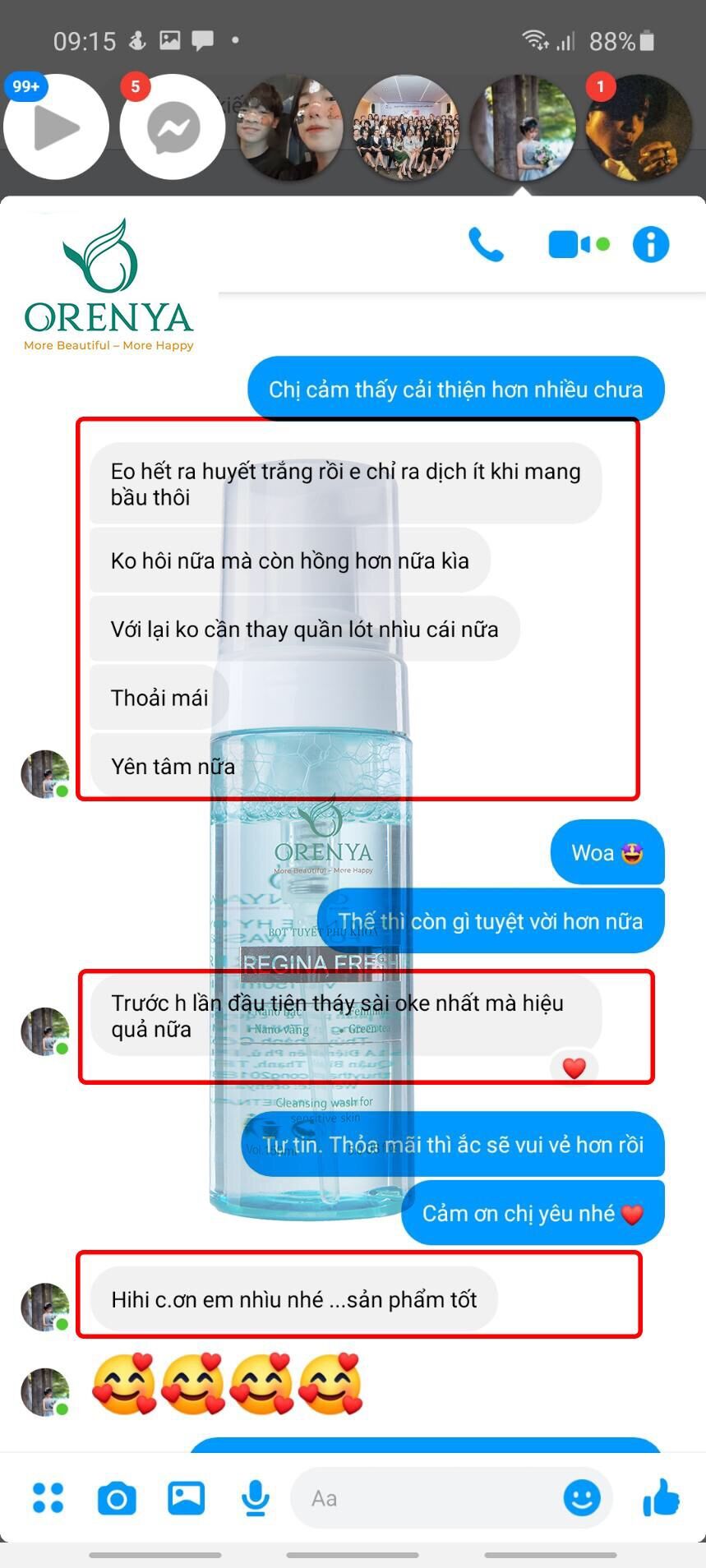 Bọt Tuyết Phụ Khoa Orenya 150ml