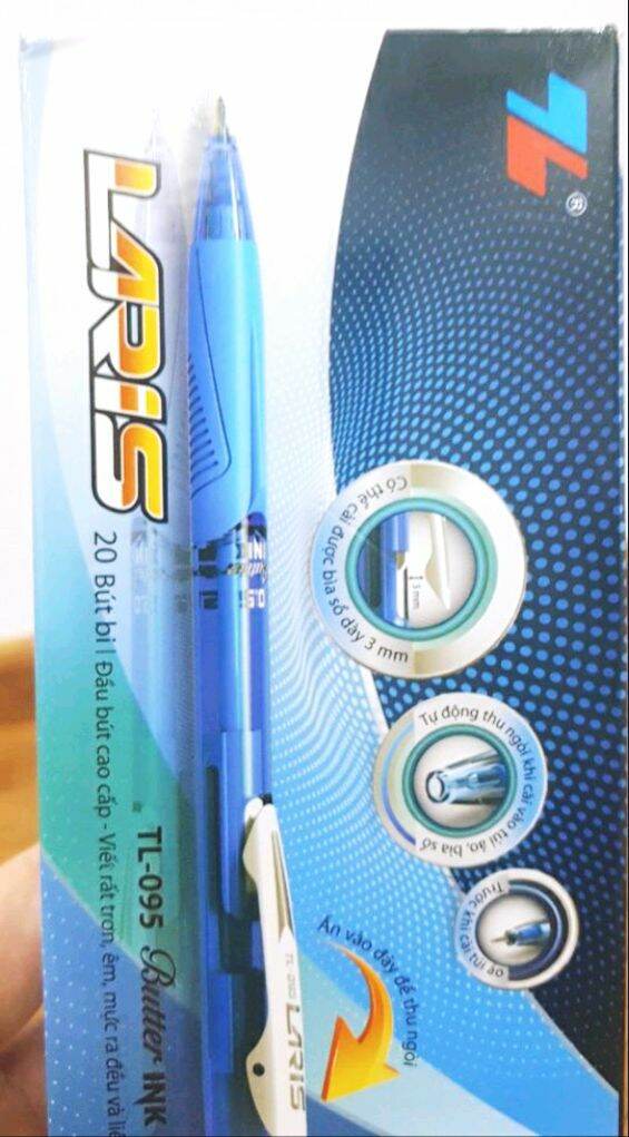 Bút bi Thiên Long TL-095 LARIS (hộp 20 cây-MỰC XANH)