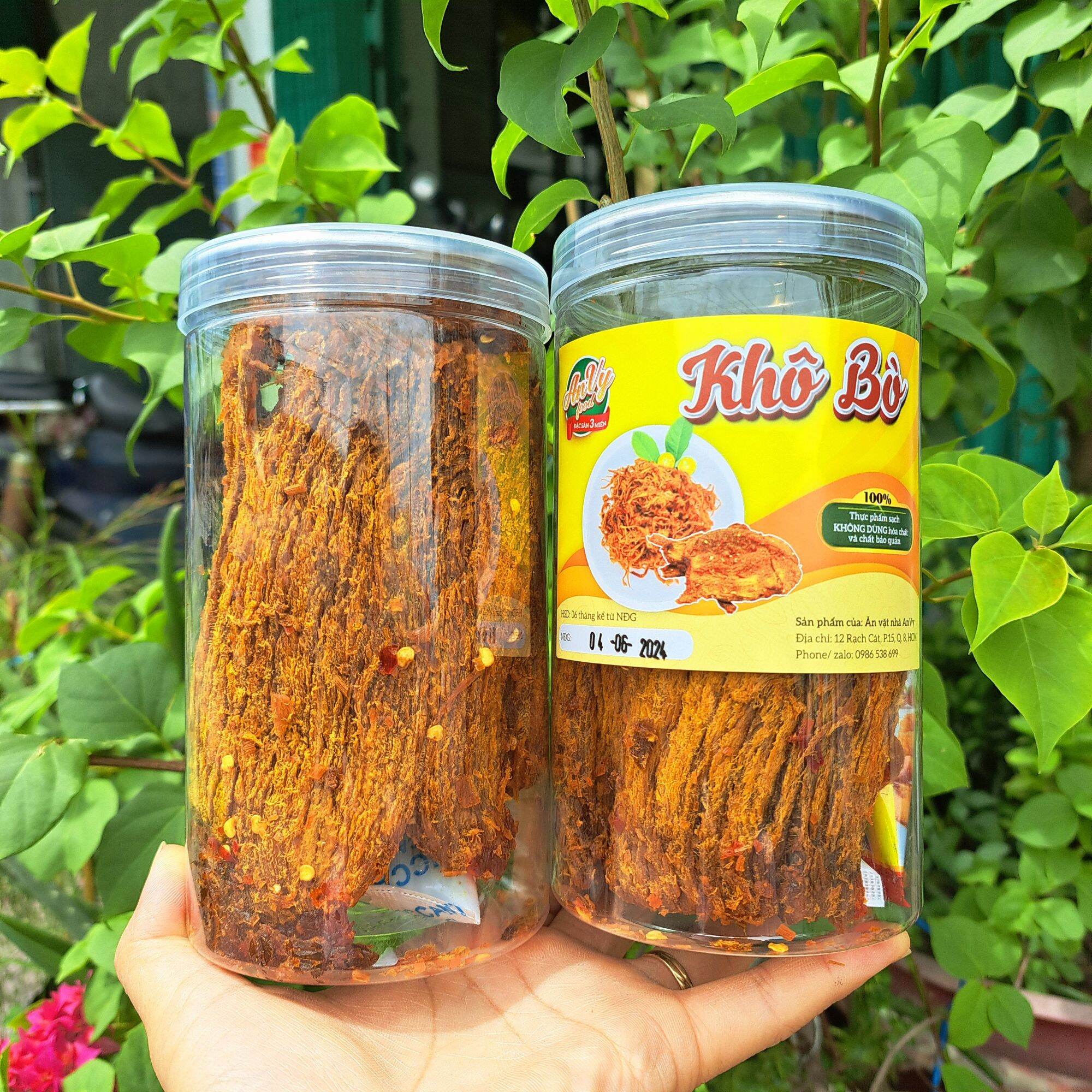 Khô bò mềm nguyên miếng 500gr, chuẩn hàng loại 1
