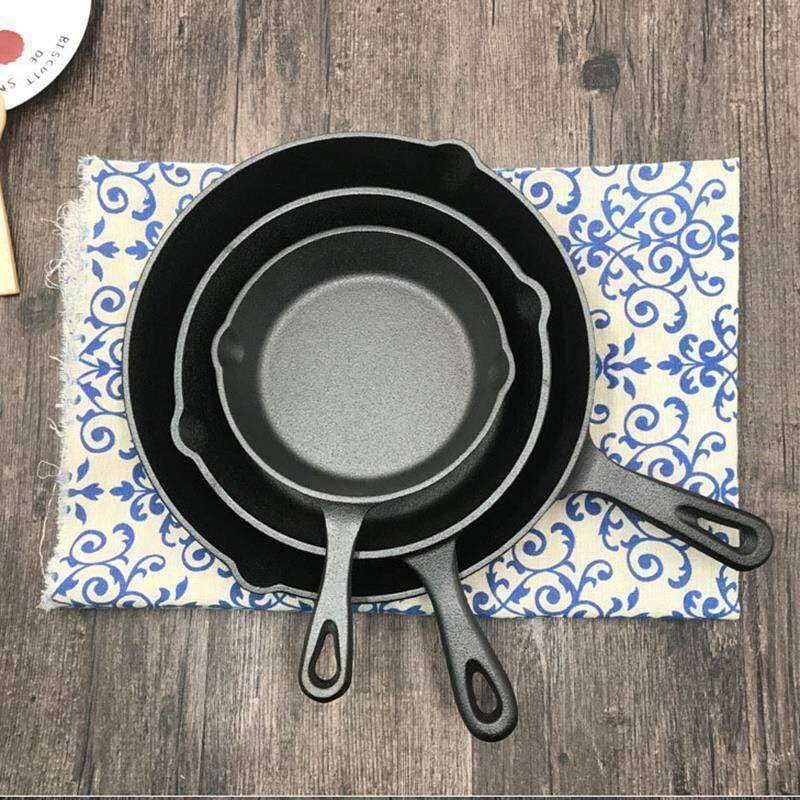 Chảo Gang Chảo Nhỏ Chảo Chiên Trứng Chiên Nồi Bít Tết Chảo Nướng Chảo Bánh Kếp Không Tráng Gas