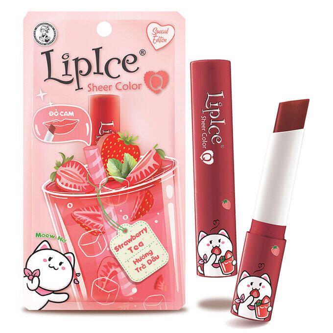 Son dưỡng lipice hương trà dâu và trà sữa 2.4g