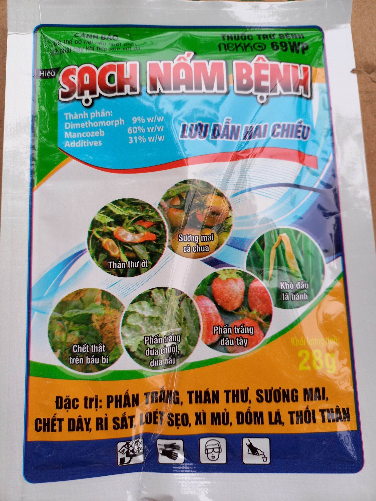 Sạch kĩ nấm bệnh phân trắng,thán thư,sương mai,rỉ sắt,đốm lá,thối thân