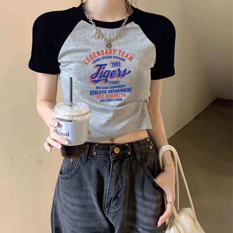 Áo babytee thun croptop phối tiger1983