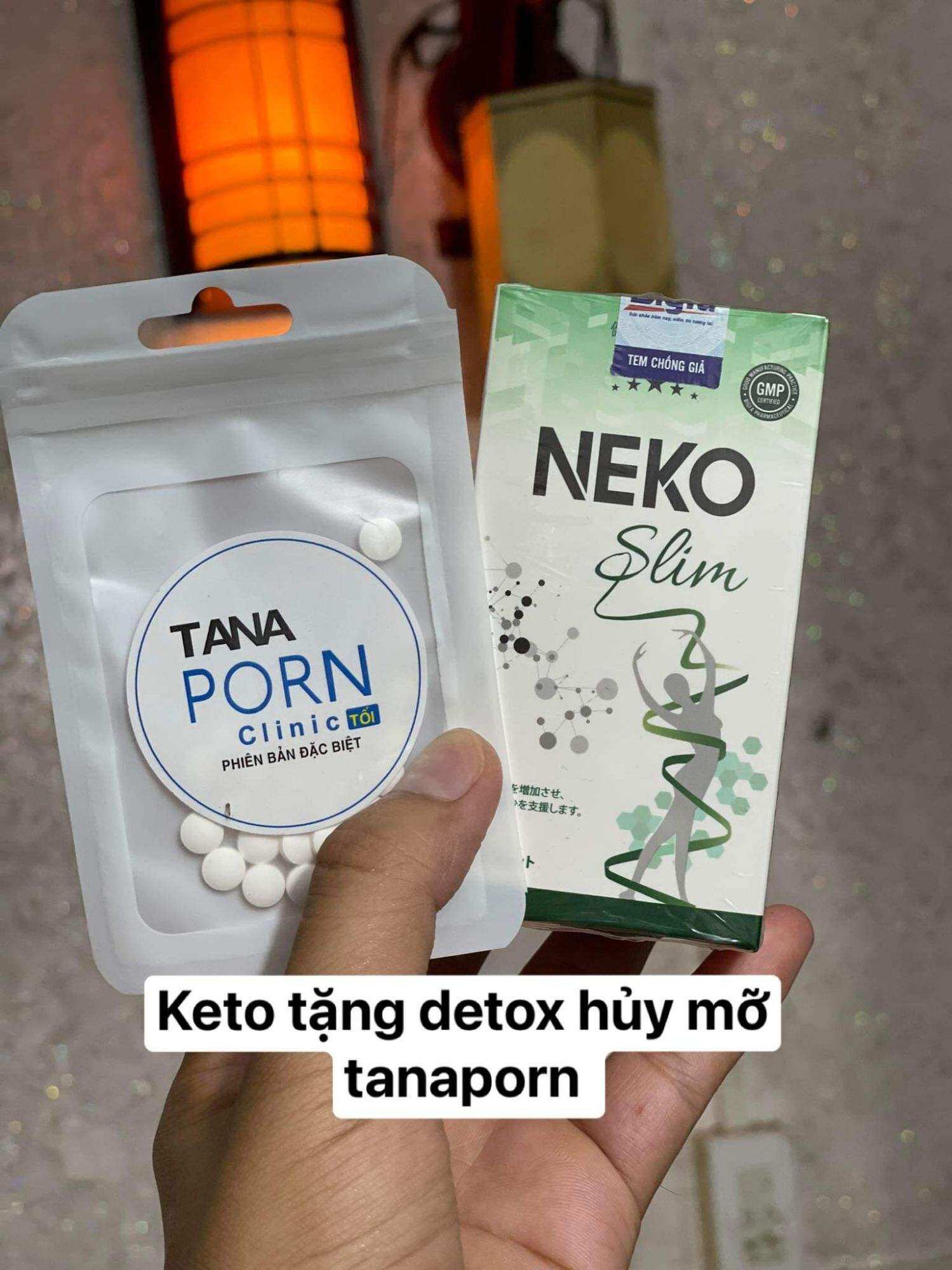 giảm cân Neko Slim tặng detox Tanaporn hủy mỡ bụng thái Lan