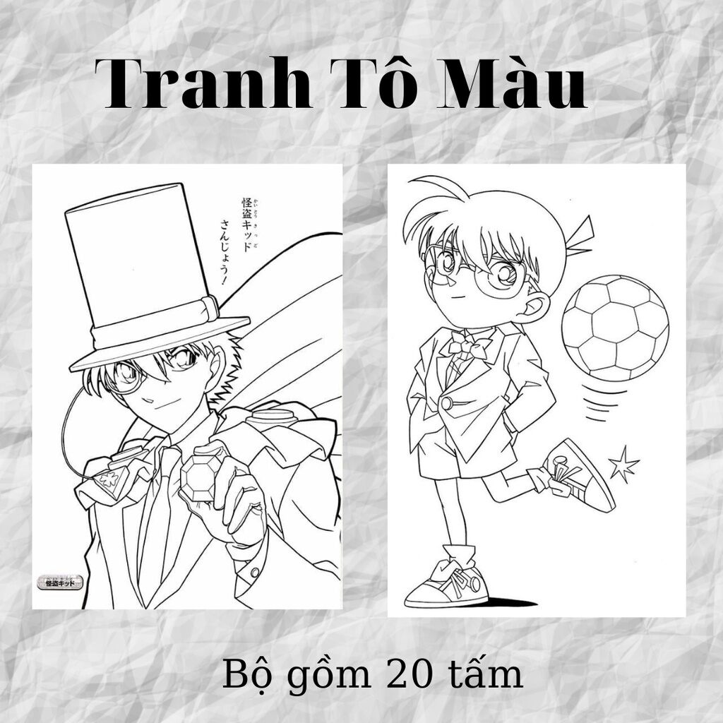 Bộ Tranh Tô Màu 20 tấm A4 Dành Cho Bé