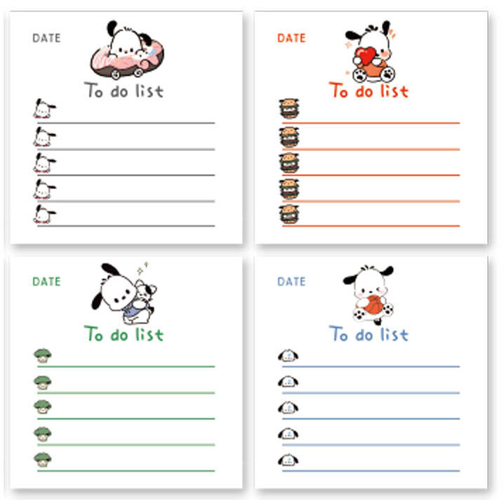 Set 80 tờ giấy note , giấy ghi chú pochacco