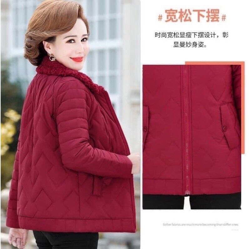 Áo khoác lót lông tặng bà /mẹ
