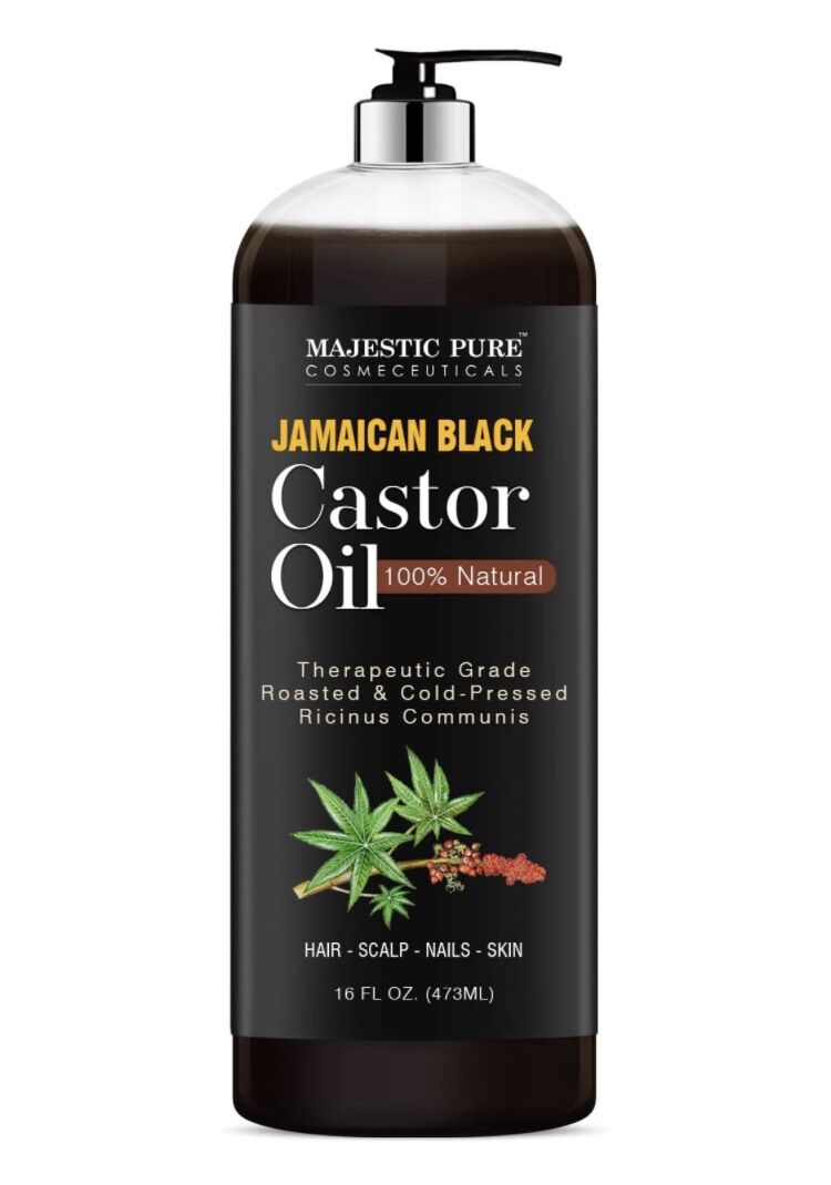 Dầu thầu dầu đen 100% tự nhiên Majestic Pure Jamaican Black Castor Oil 473ml USA