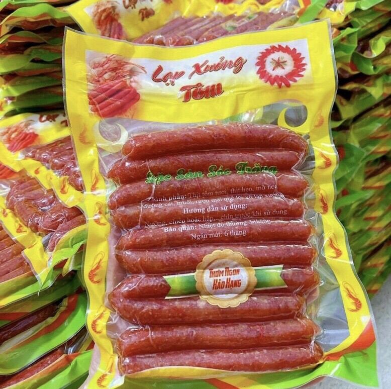 Lạp xưởng tôm sóc trăng siêu ngon gói 500gr