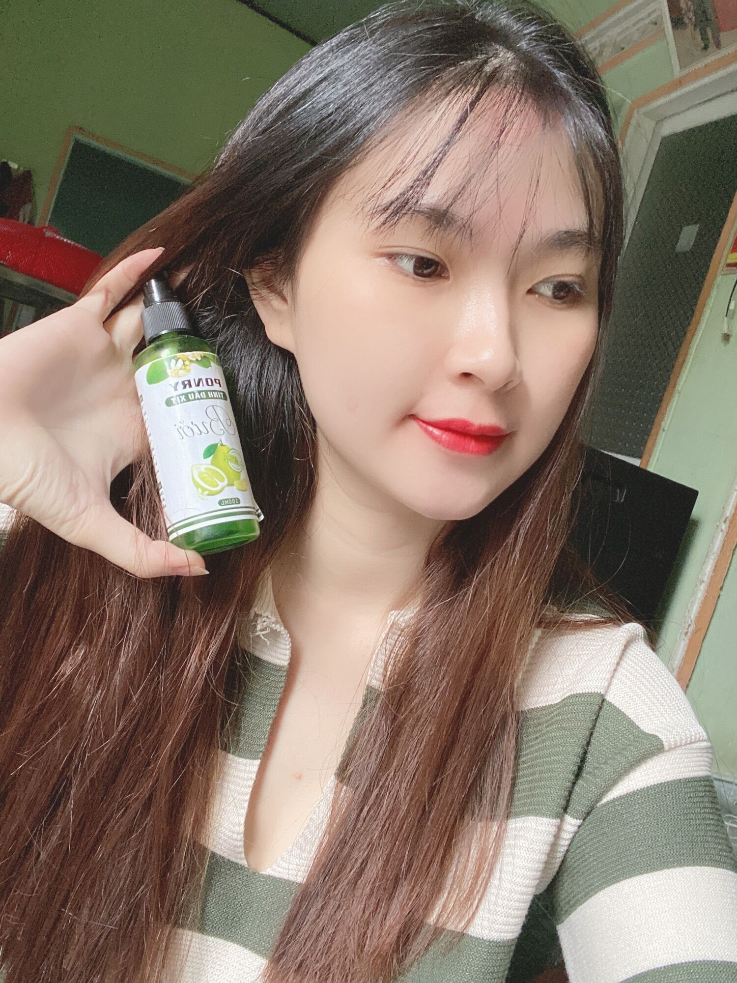 Xịt Bưởi kích mọc tọc Ponry ( kèm dây buộc tóc xinh )