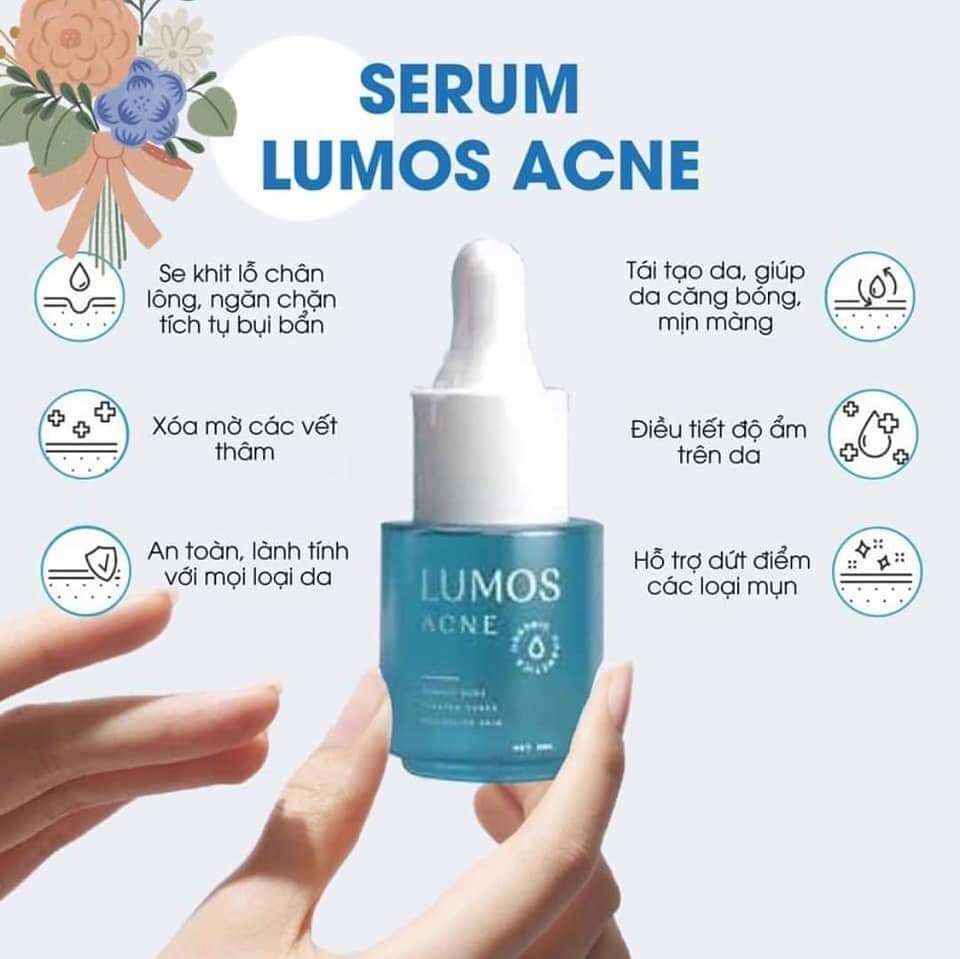 Serum Lumos Acne giảm mụn thâm . gom còi mụn . kháng khuẩn
