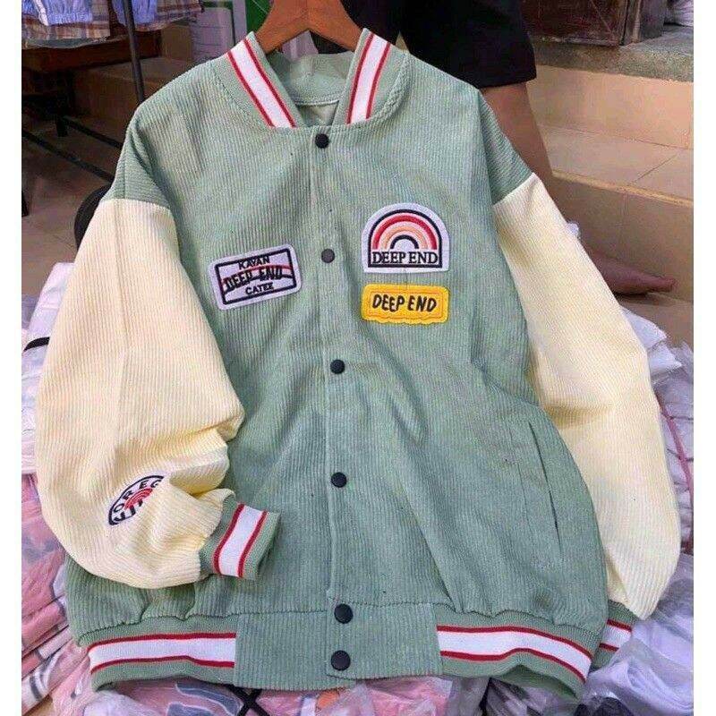Áo Bomber nhung tăm cầu vồng siêu xinh