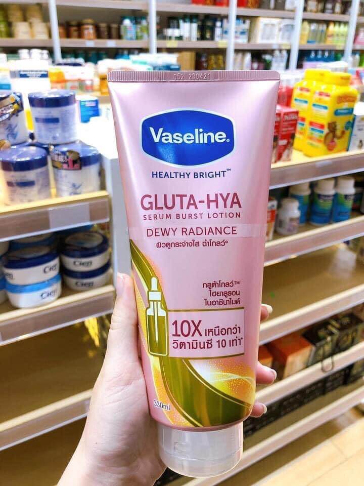 Sữa dưỡng thể Vaseline Healthy Bright Gluta HYA Serum Burst Lotion 10X