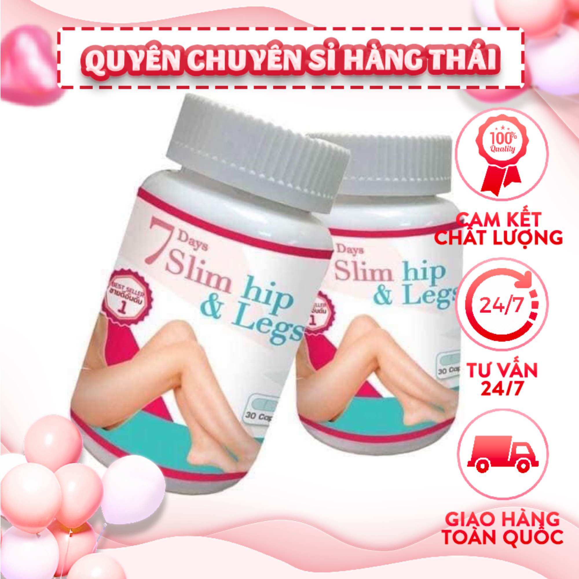 Lọ 30viên giảm mỡ đùi 7days thái lan