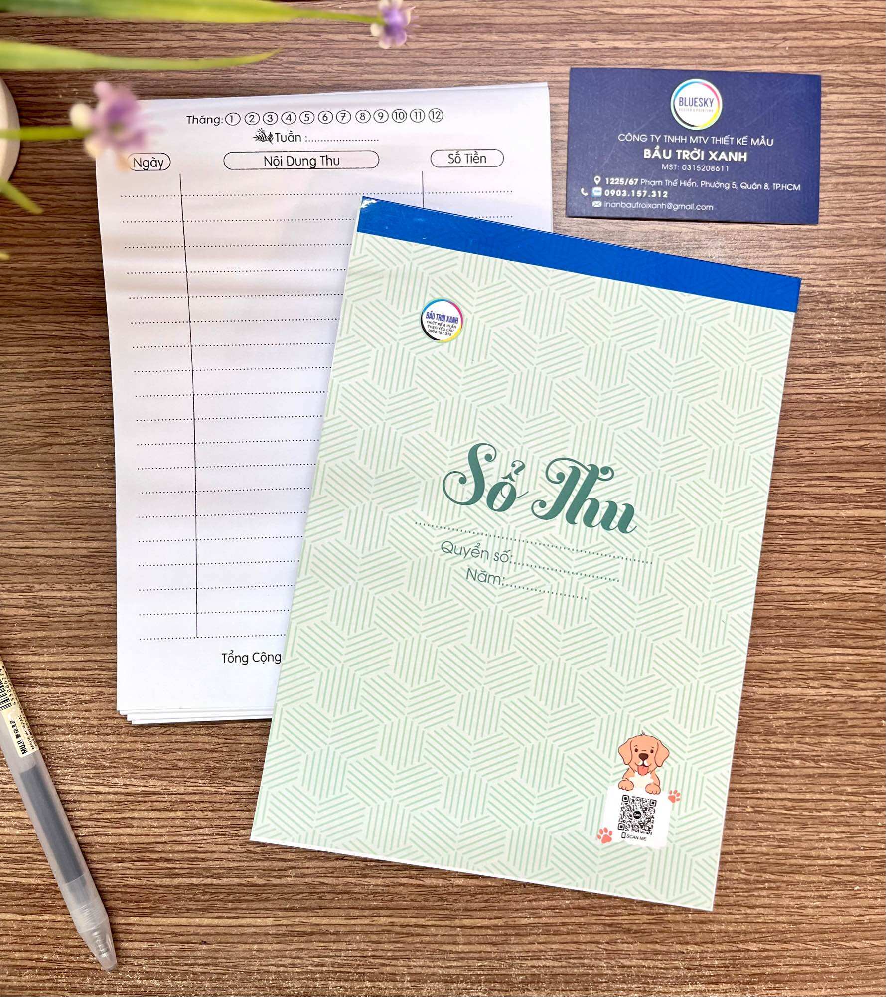 Sổ thu - sổ chi riêng lẻ khổ a5 / 70 tờ giấy dày
