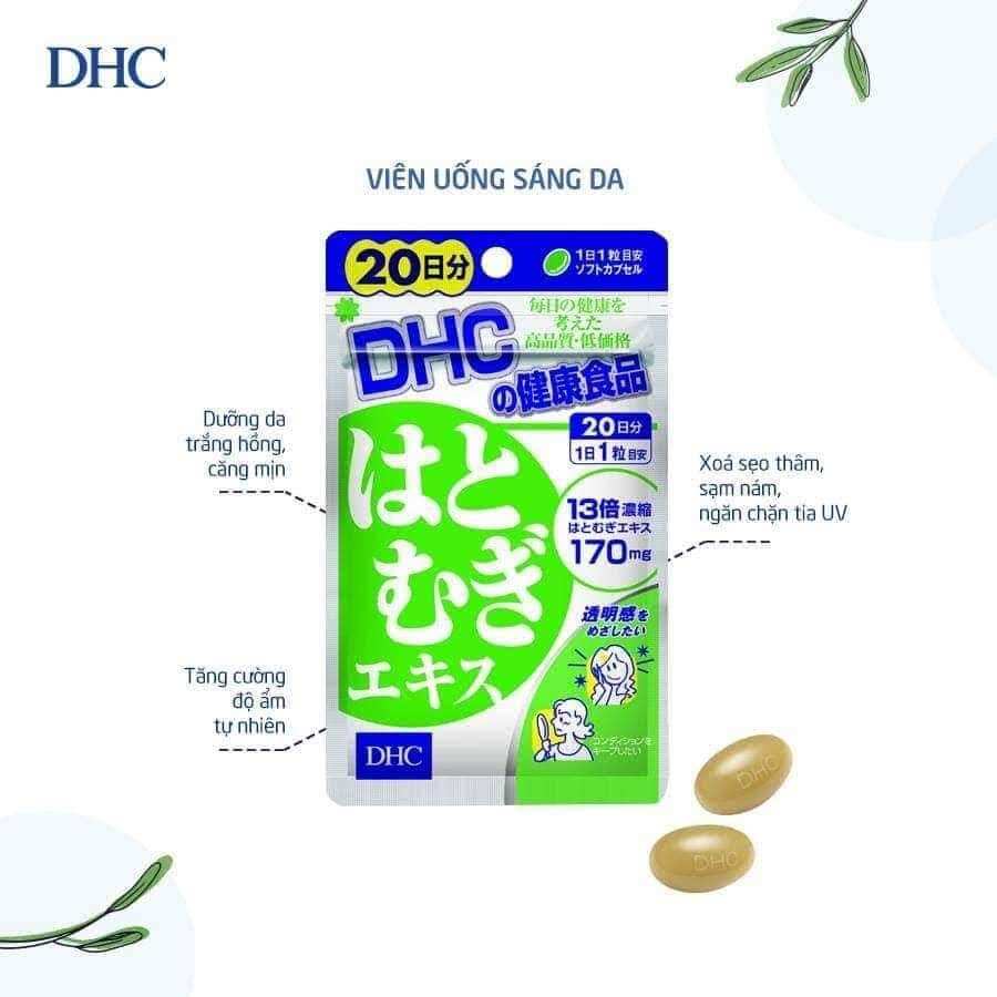 Viên uống trắng da DHC Adlay Extract Nhật Bản Gói 20 viên 20 ngày thumbnail
