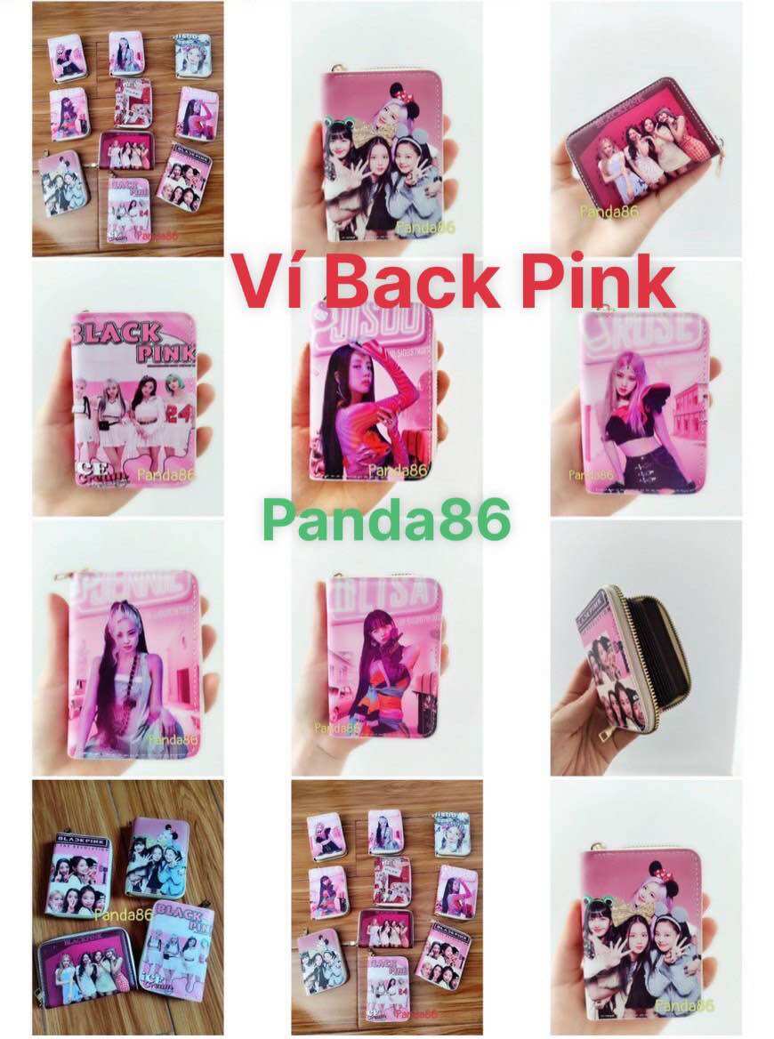 1 cái ví mini cầm tay 11 ngăn black..pink - ví ngắn cầm tay black..pink dễ thương - thích hợp làm quà tặng - ví black..pink