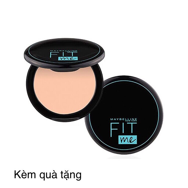 Bộ sản phẩm phấn nền kiềm dầu chống nắng Maybeline màu 112 và kèm bộ quà tặng