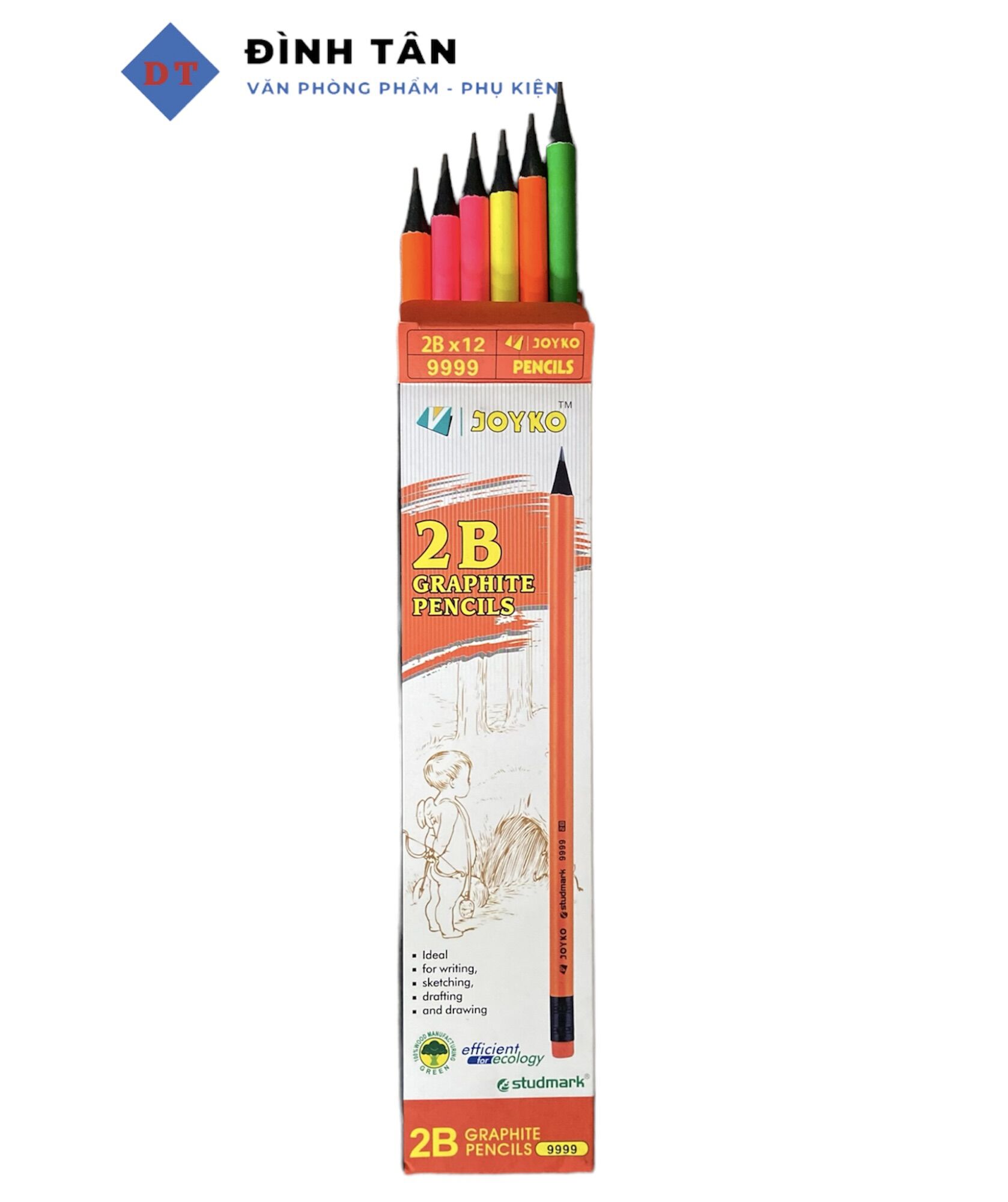 Bút Chì Chuốt 2B Dạ Quang Joyko Graphite Pencils 9999