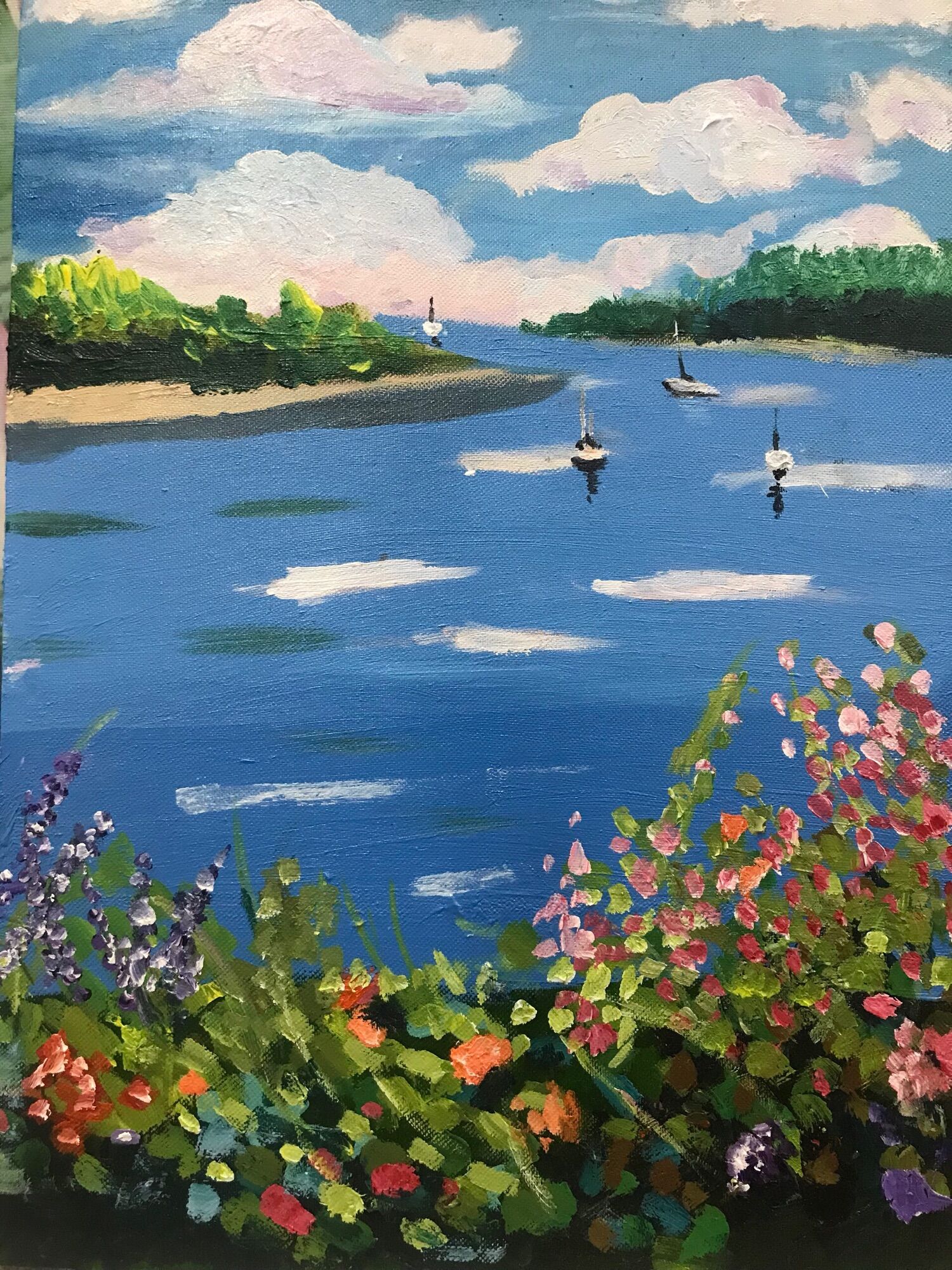 Tranh Canvas Vẽ Tay-Tranh Vẽ Treo Tường-Tranh Acrylic