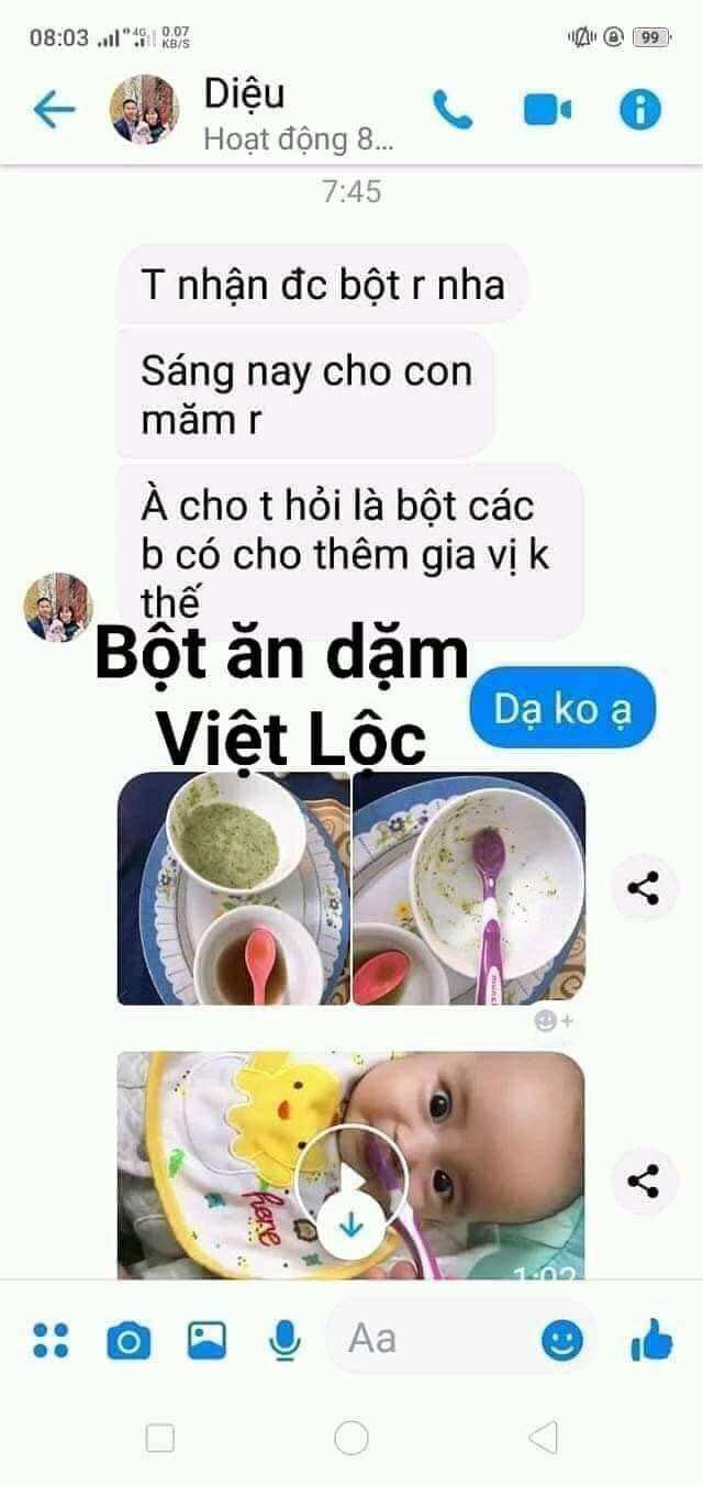 Bột ăn dặm Việt Lộc ( loại dành cho bé 4m-11m)