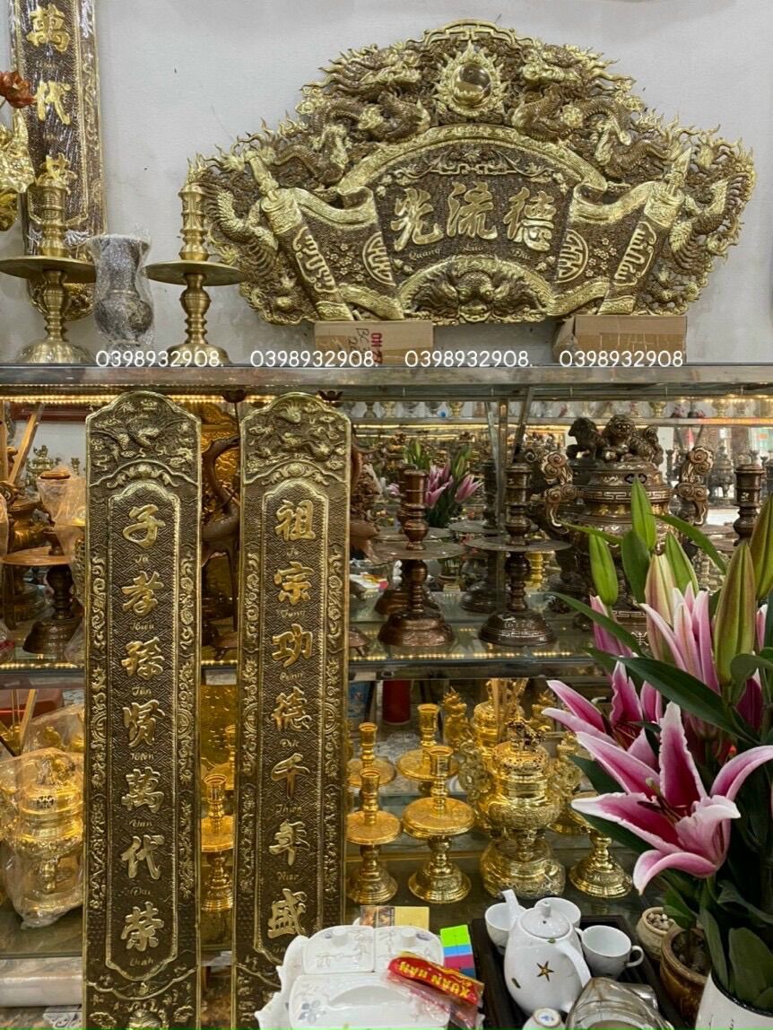Cuốn thư 1.55 cm màu. giả cổ chất liệu bằng đồng nguyên chất