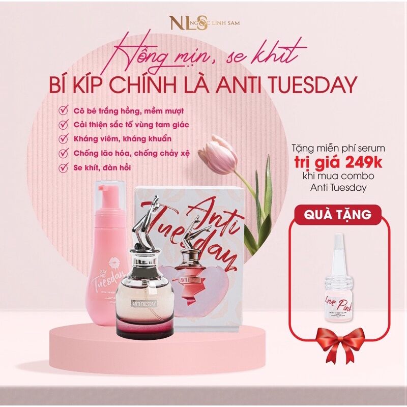 Combor dung dịch vệ sinh say no tuesday nls dung dịch vệ sinh tặng kèm serum chăm sóc, làm hồng vungkin say no tuesday nls. dung dịch vệ sinh phụ nữ say no tuesday nls. giá sỉ dung dịch vệ sinh nls