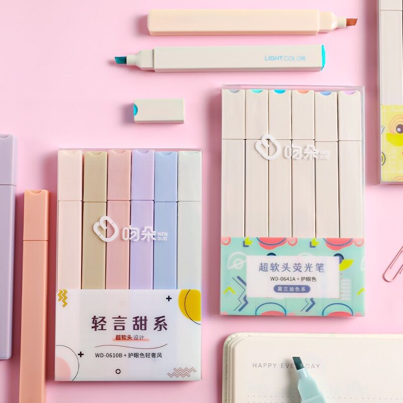 🌸Set 6 bút highlight bút đánh dấu màu sắc morandi 🌸