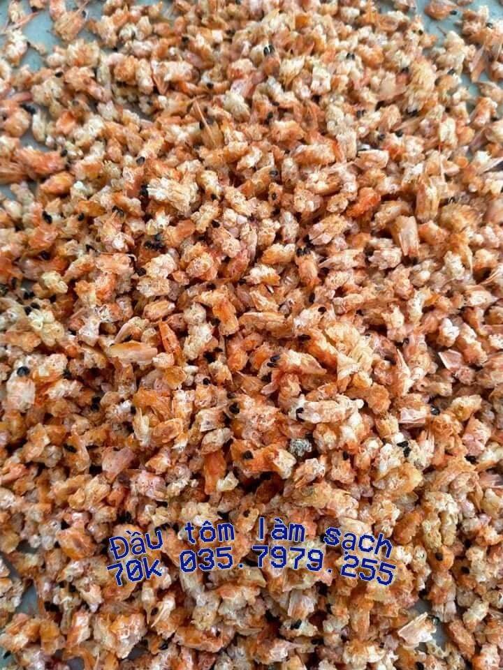 1kg Đầu tôm khô, làm sạch không bụi