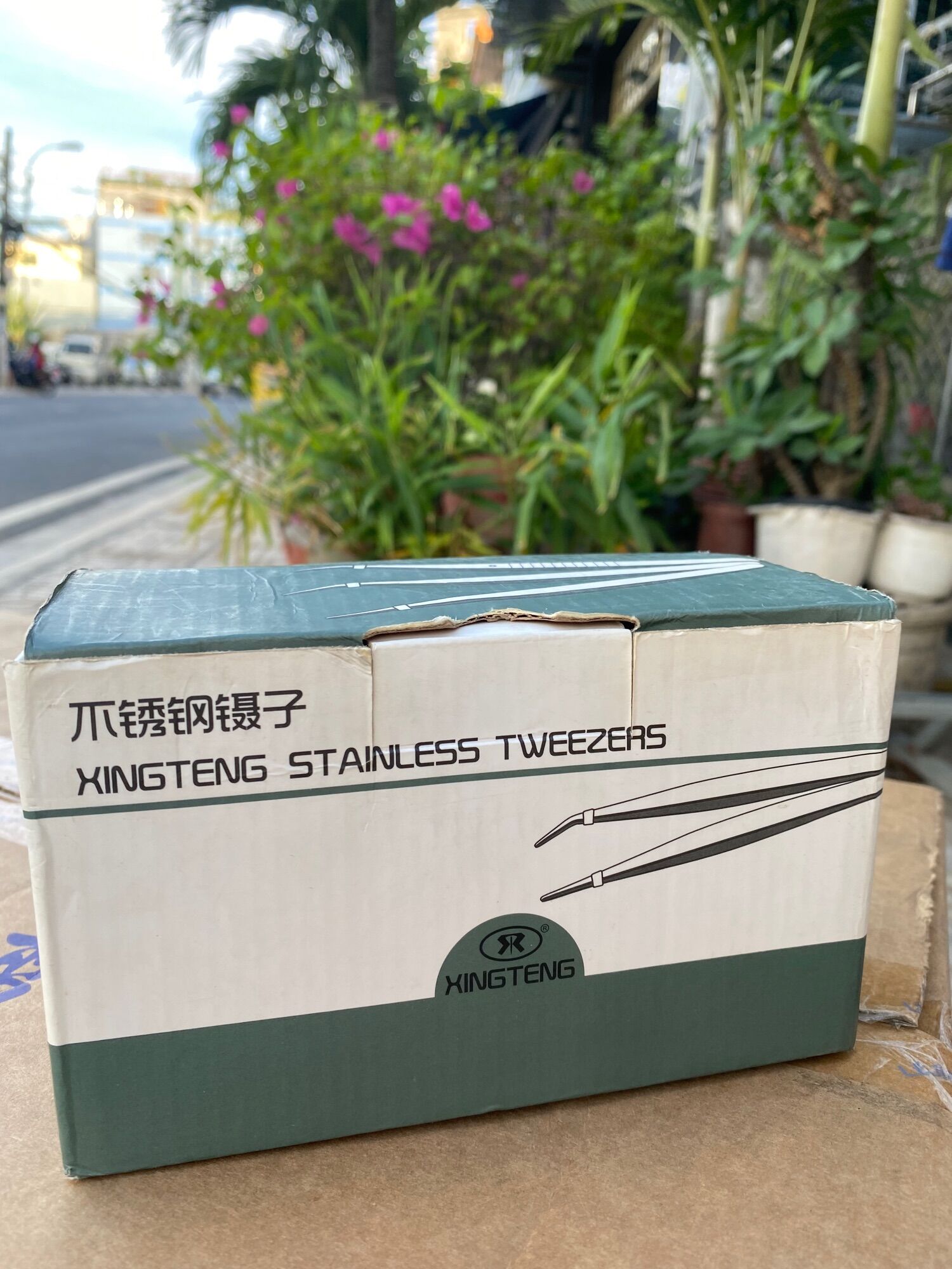 Nhíp gắp chỉ thẳng XINGTENG 10cm